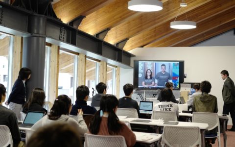 1年生がMicrosoftの「Skype-a-Thon」に参加しました